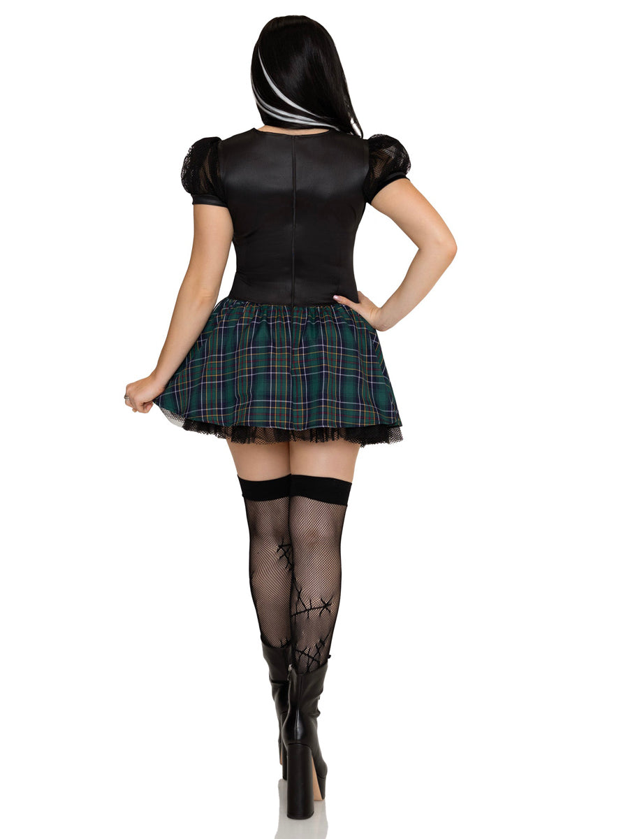 Sexy Womens Stitched Up Sweetie Frankie Stein Costume Back Image