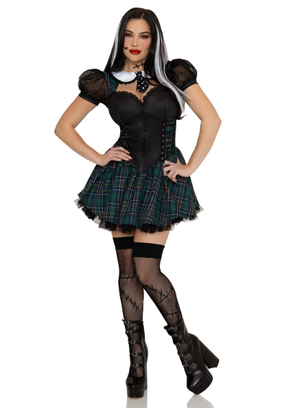 Sexy Womens Stitched Up Sweetie Frankie Stein Costume Front Image