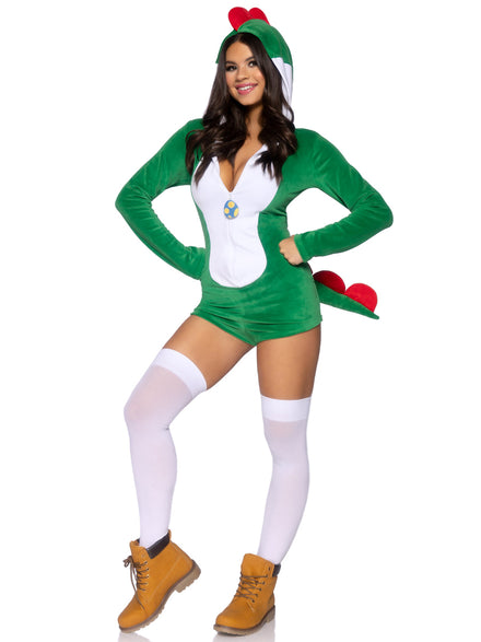 Super Dino Womens Sexy Gamer Costume