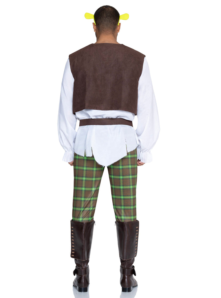 Mens Swamp Thing Shrek Ogre Costume Back Image