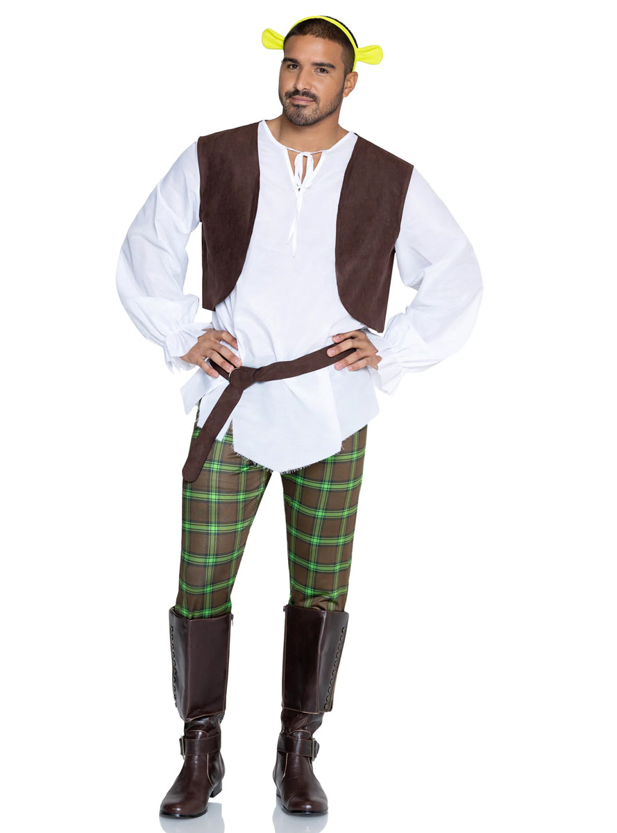 Mens Swamp Thing Shrek Ogre Costume Front Image