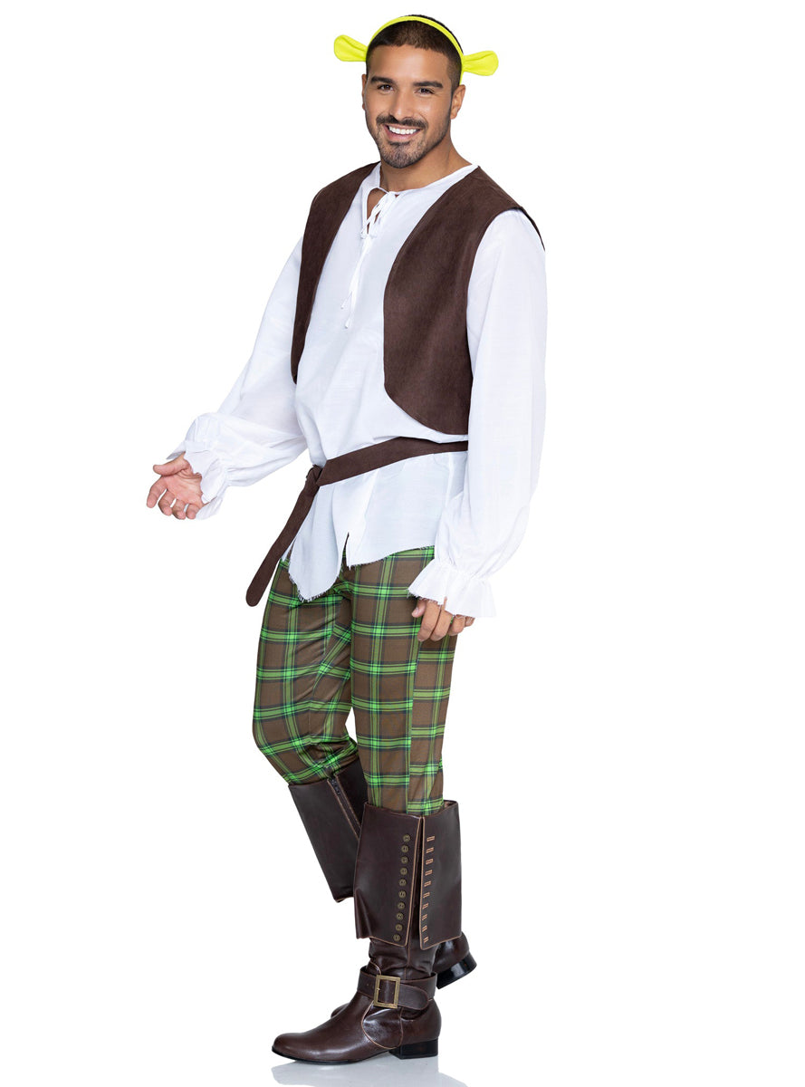 Mens Swamp Thing Shrek Ogre Costume Side Image
