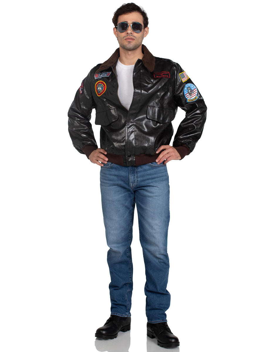 Top Gun Brown Bomber Jacket for Men