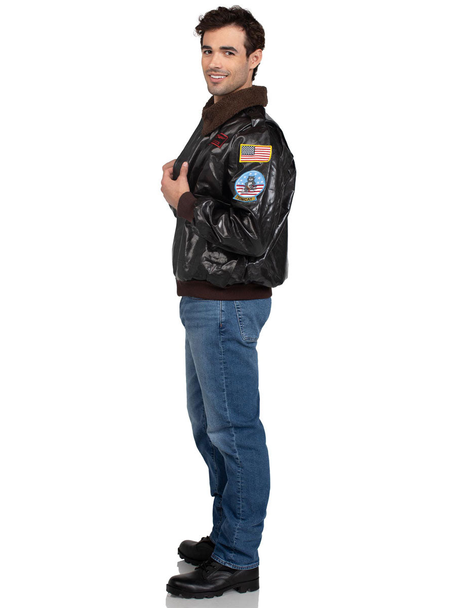 Top Gun Brown Bomber Jacket for Men