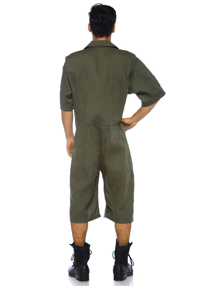 Top Gun Mens Short Flight Suit Costume