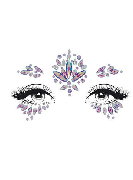 Verity Womens Purple Costume Face Jewels