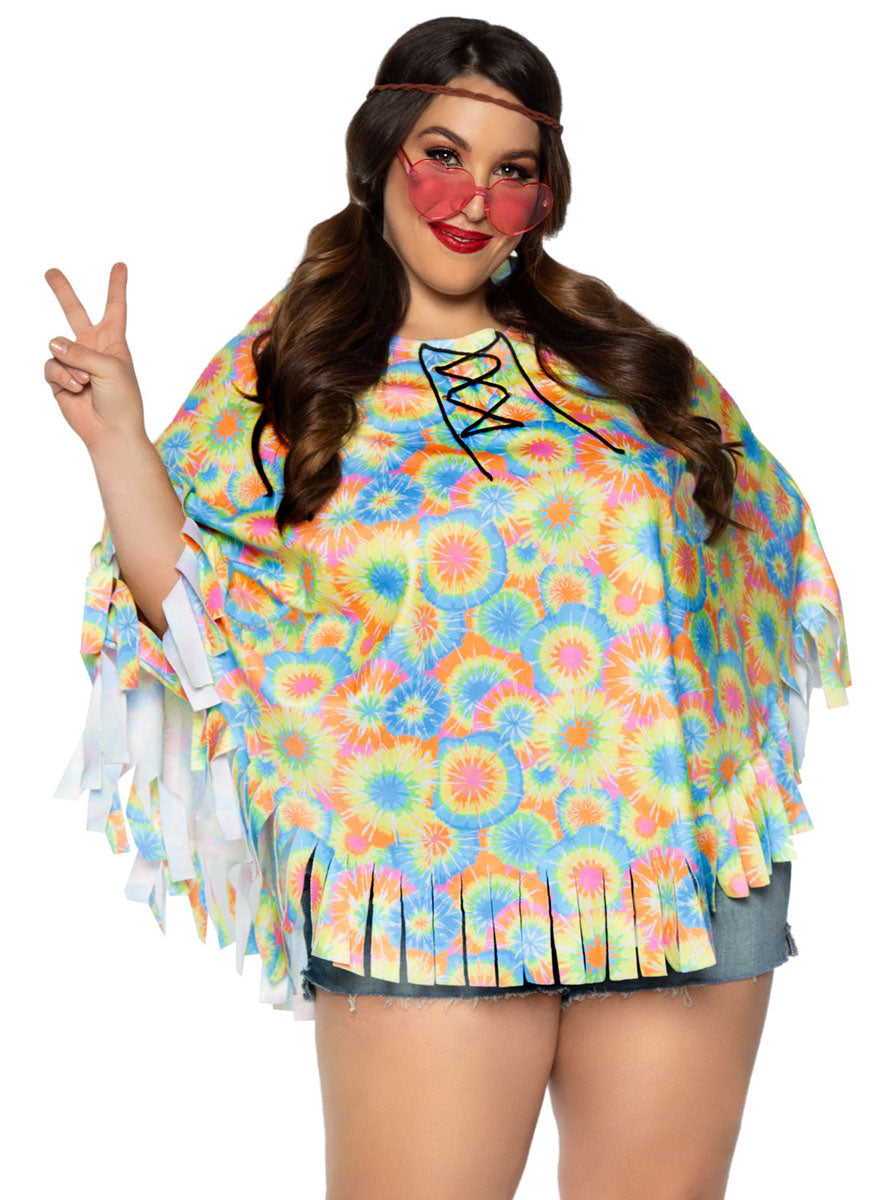 1960s Hippie Costume Poncho