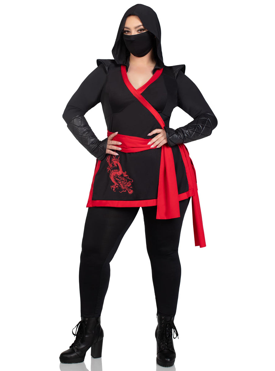 Ninja Assassin Sexy Plus Size Women's Fancy Dress Costume Alternate Image