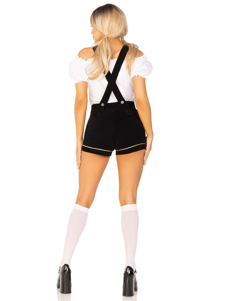 Cute Black Lederhosen Womens Oktoberfest Costume