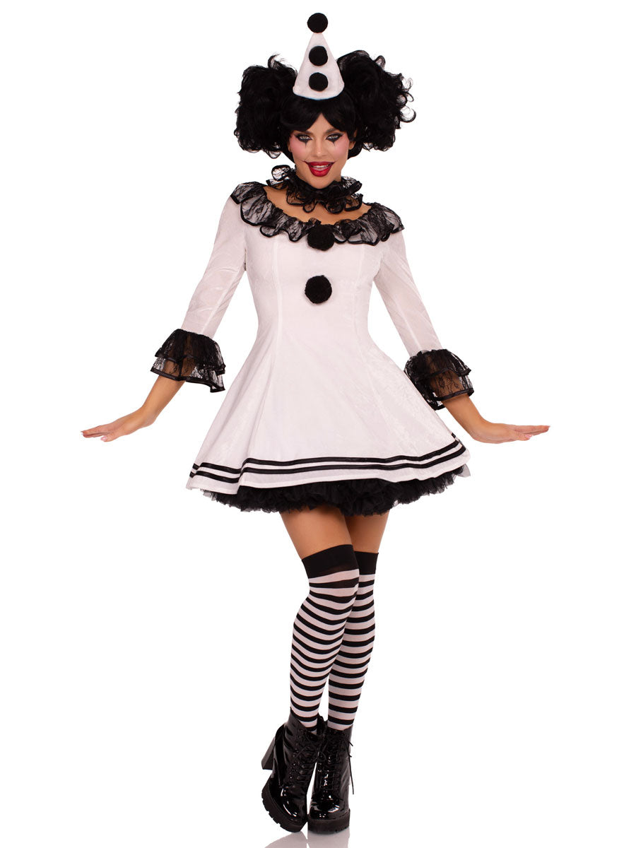 Pierrot Clown Womens Costume
