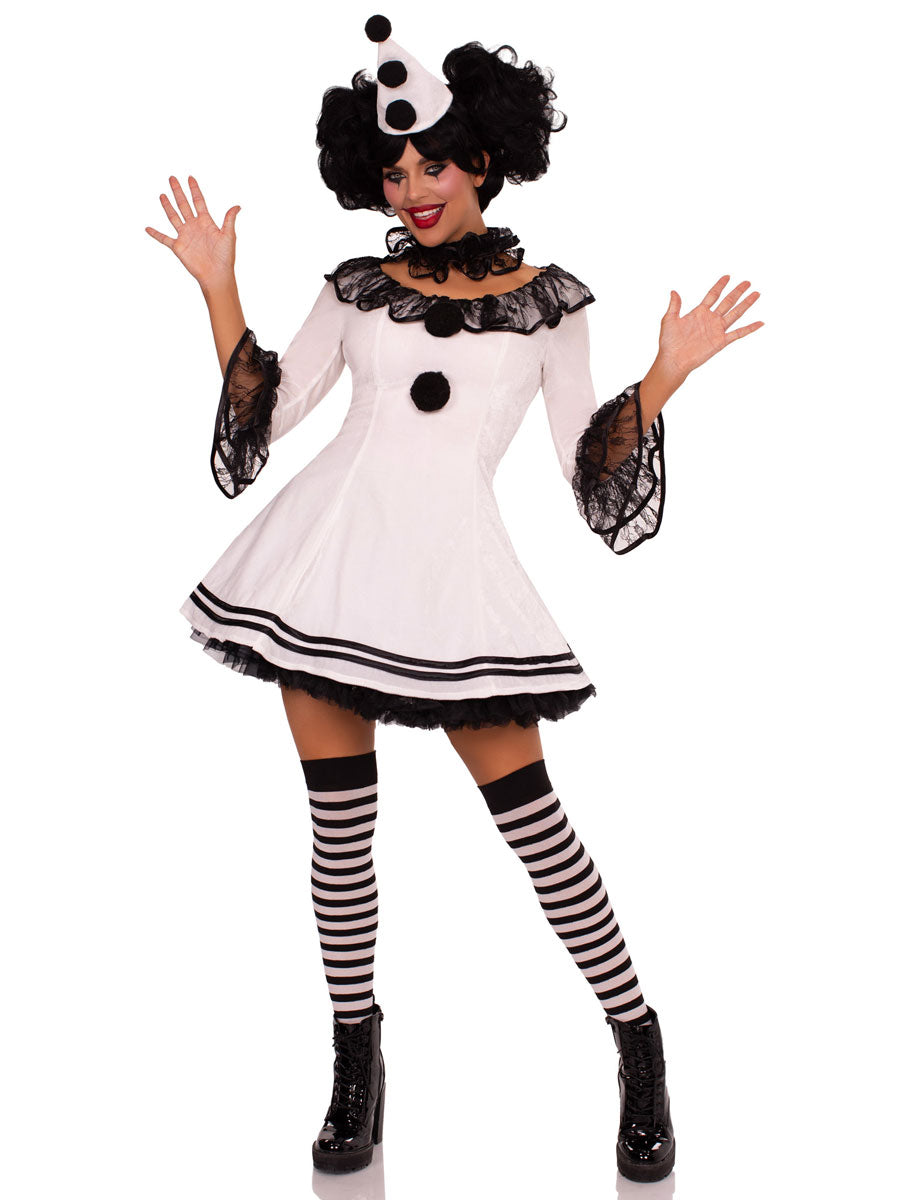 Pierrot Clown Womens Costume