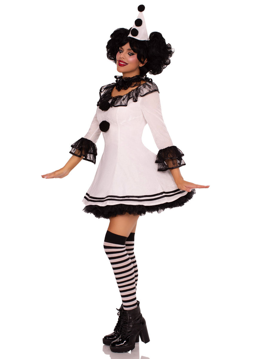 Pierrot Clown Womens Costume