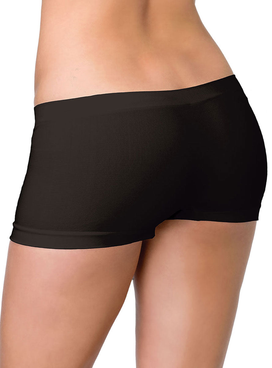 Womens Black Seamless Costume Boyshorts