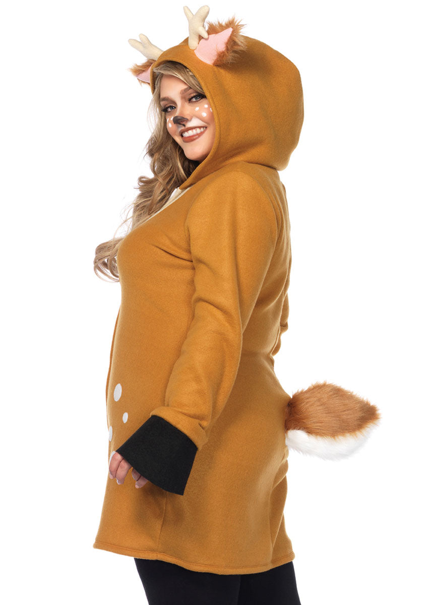 Cute Fluffy Deer Womens Plus Size Costume