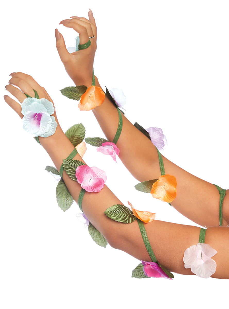 Womens Flower Arm Wrap Costume Accessory