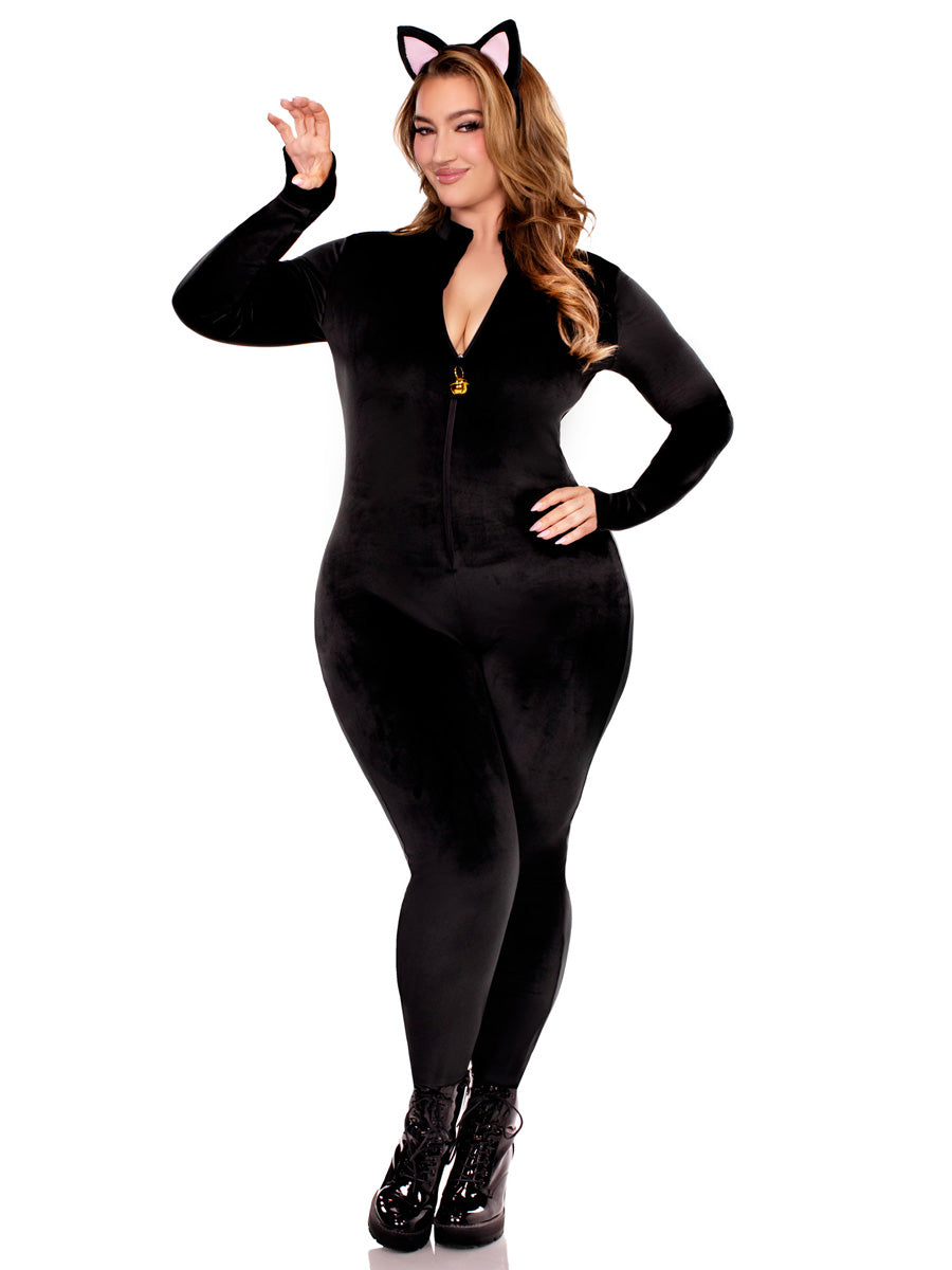 Pretty Black Kitty Womens Plus Size Costume