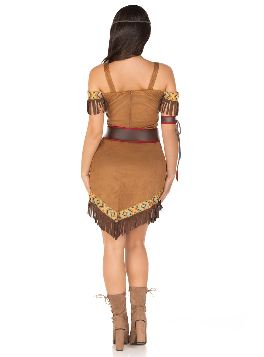 American Indian Women's Sexy  Costume - Back Image