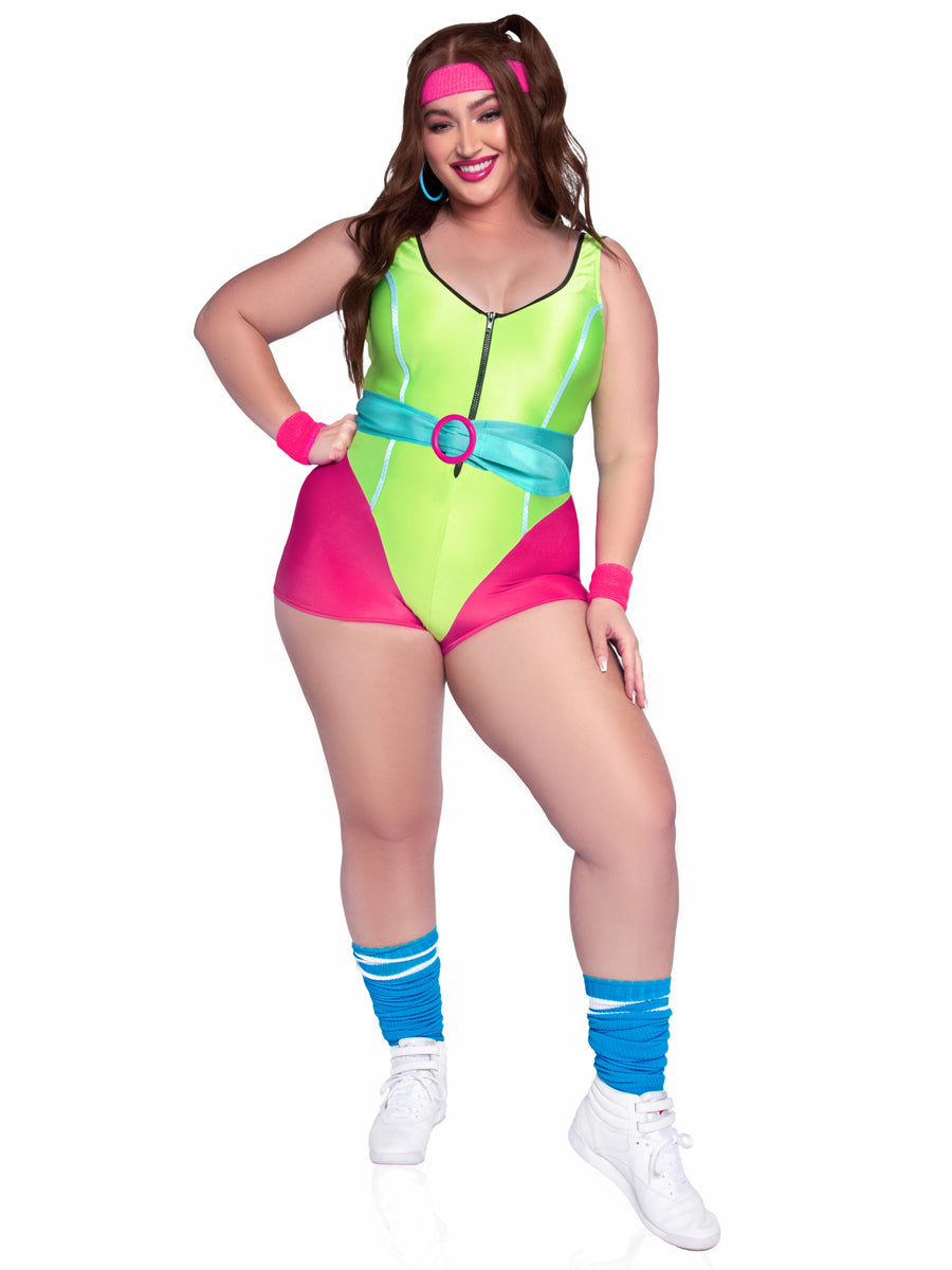 80s Workout Hottie Womens Sexy Plus Size Costume