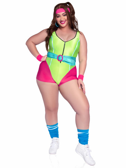 80s Workout Hottie Womens Sexy Plus Size Costume