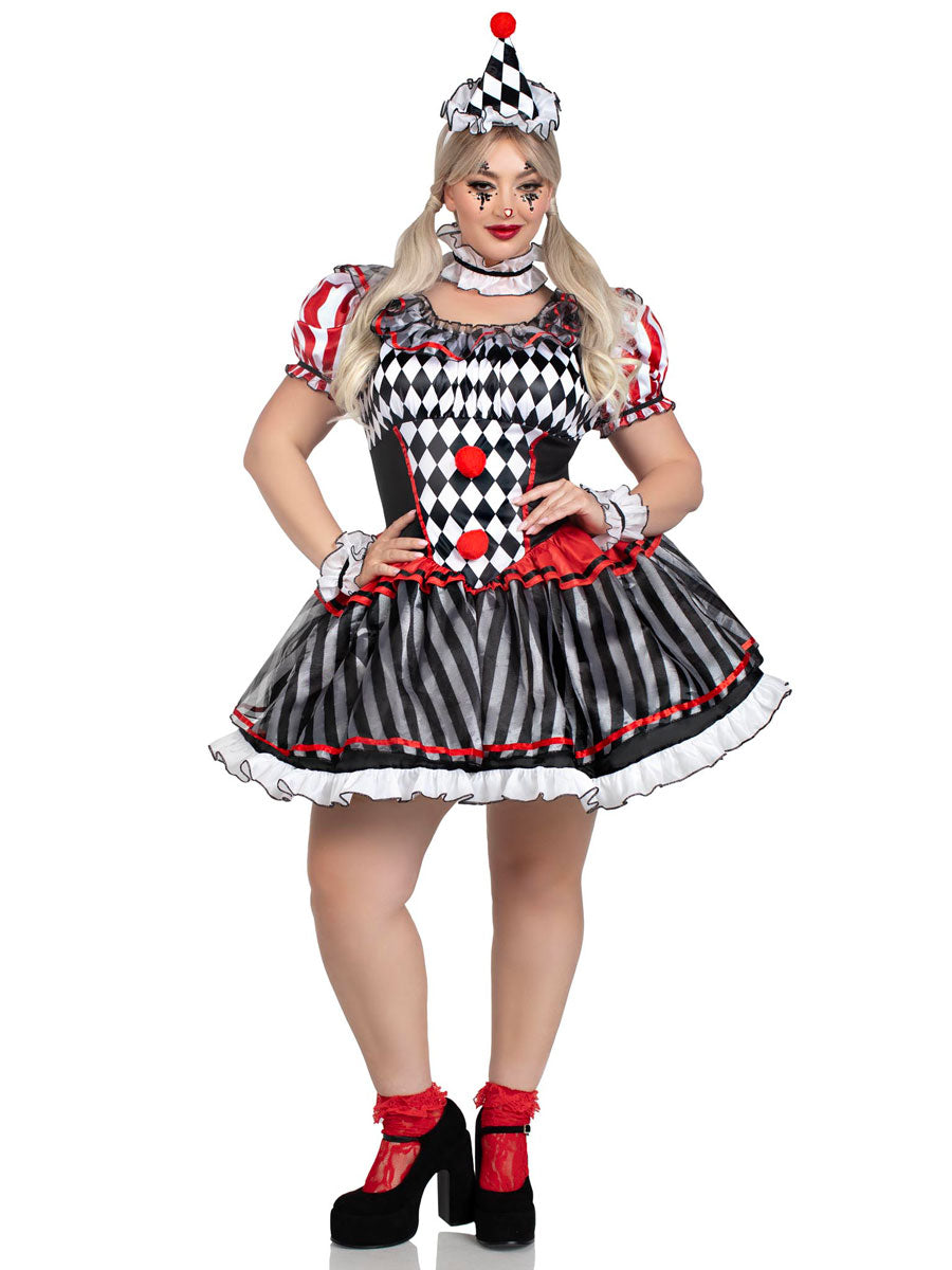 Darling Harlequin Womens Plus Size Costume