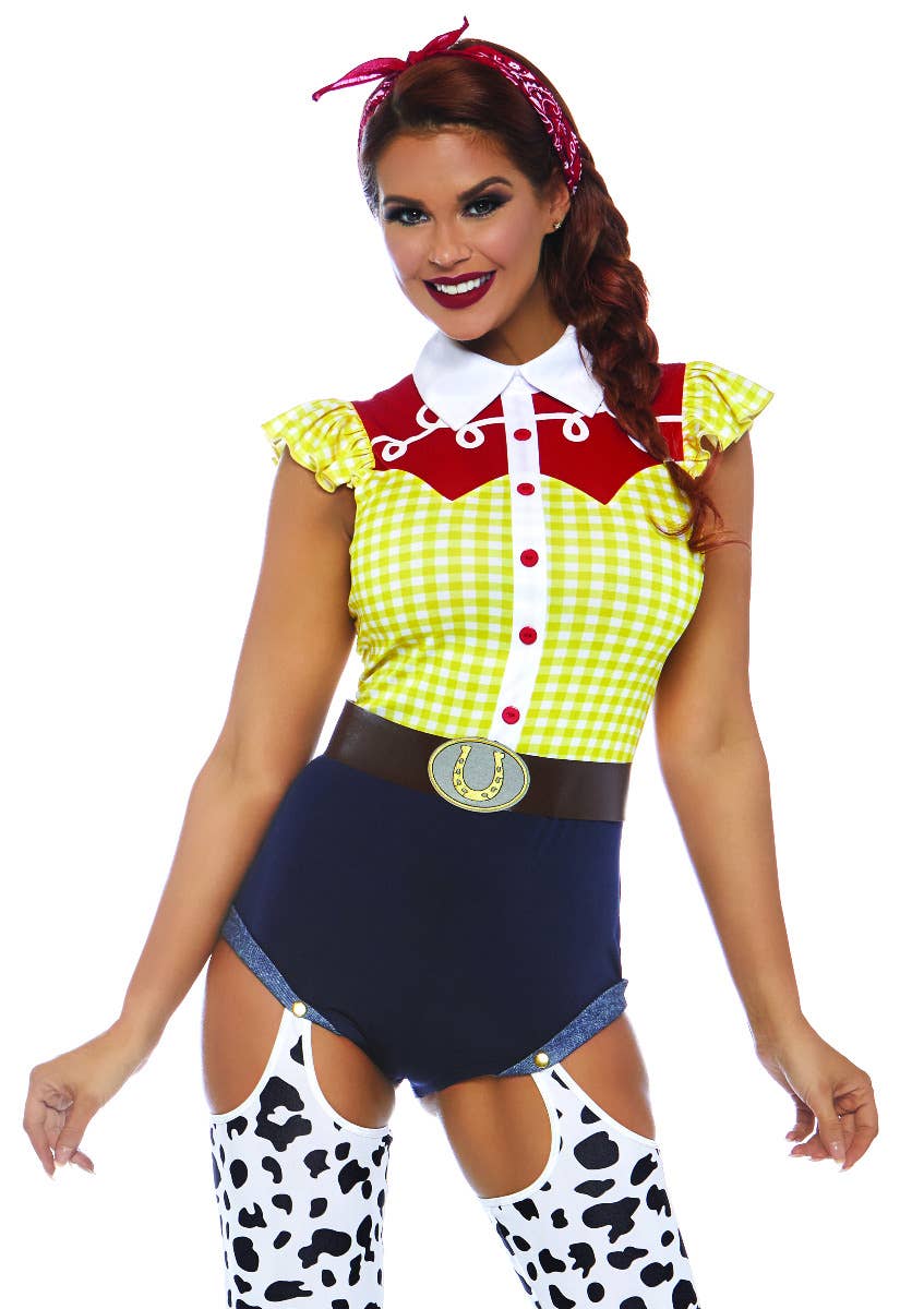 Women's Jessie Toy Story Cowgirl Fancy Dress Costume - Alternate Close Up Image