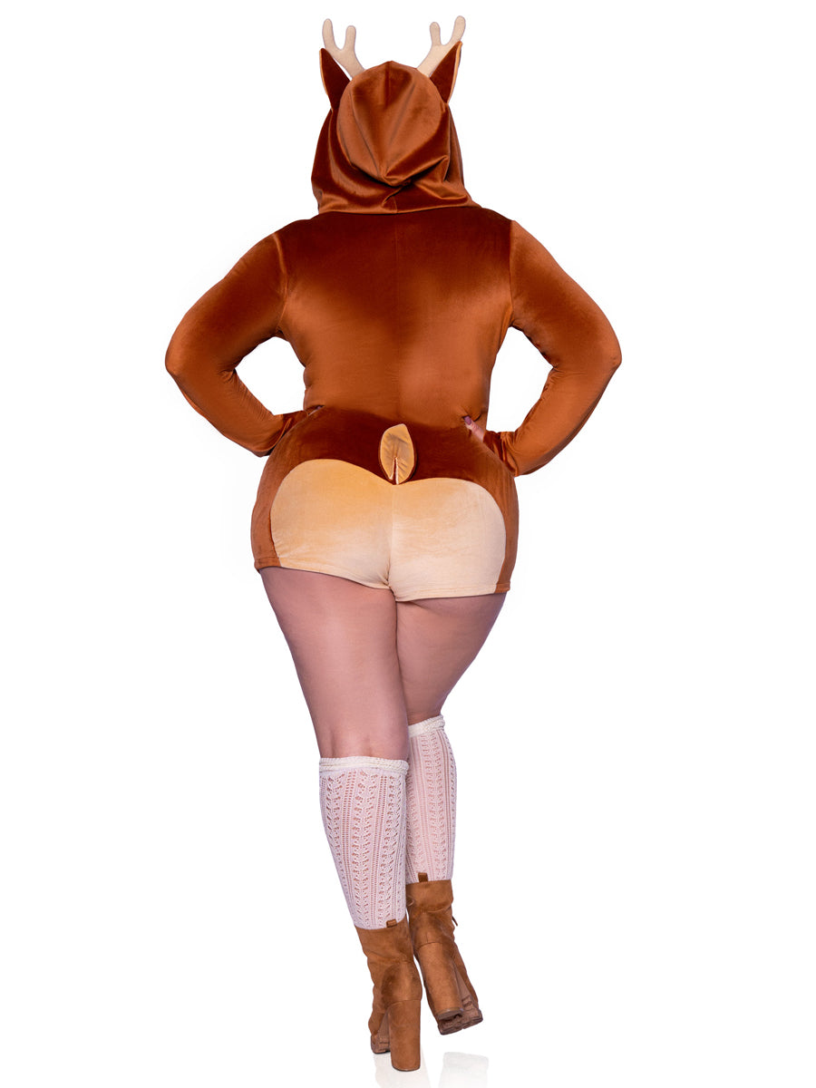 Sexy Brown Fawn Womens Plus Size Costume