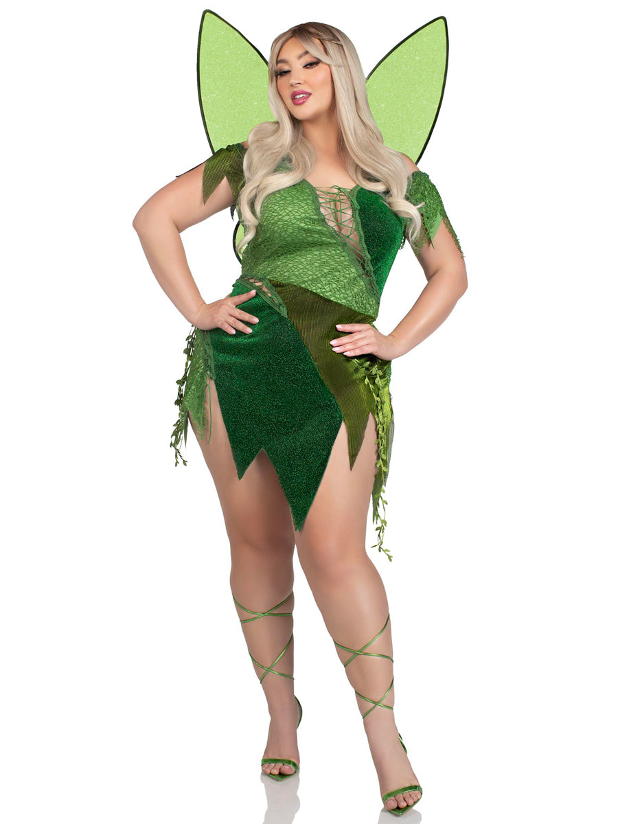Green Forest Fairy Womens Sexy Plus Size Costume