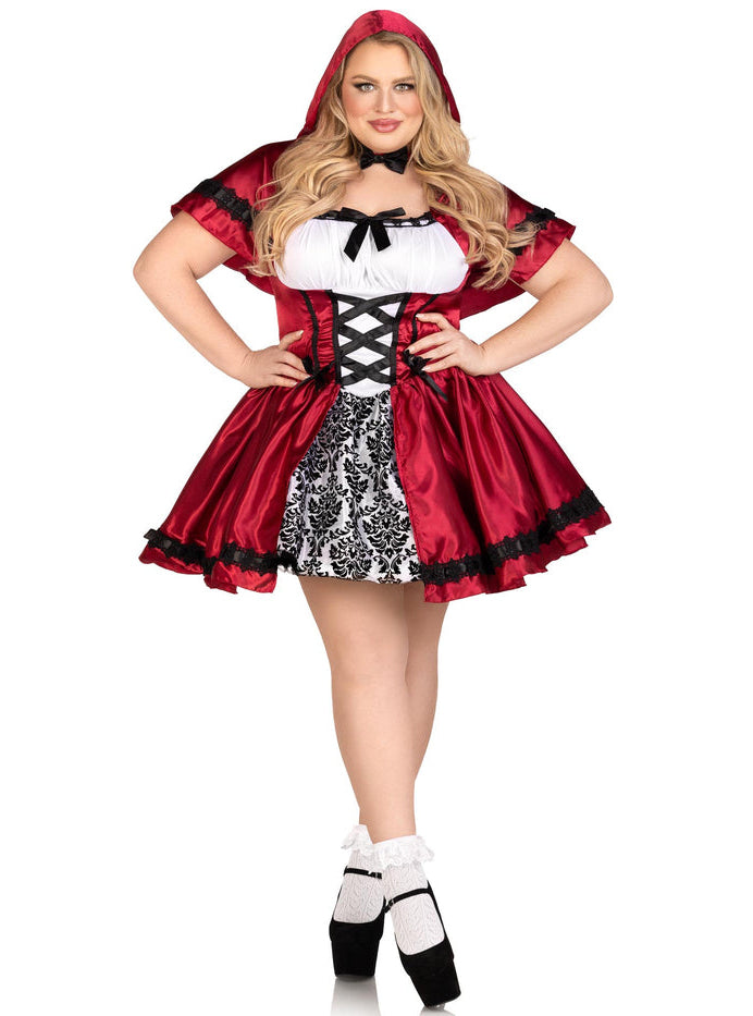 Gothic Little Red Womens Sexy Plus Size Costume