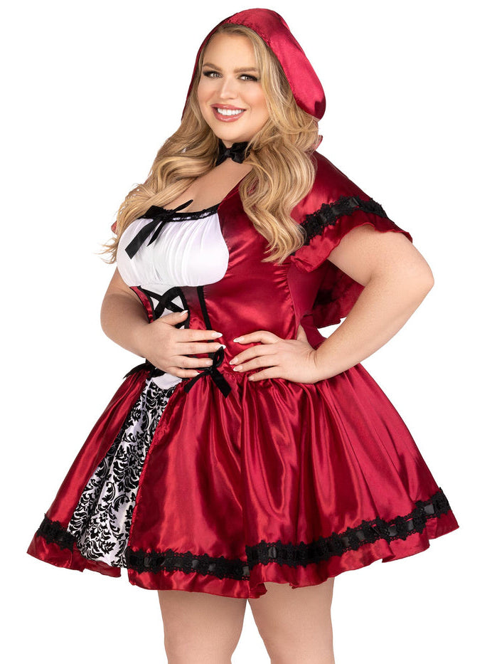 Gothic Little Red Womens Sexy Plus Size Costume