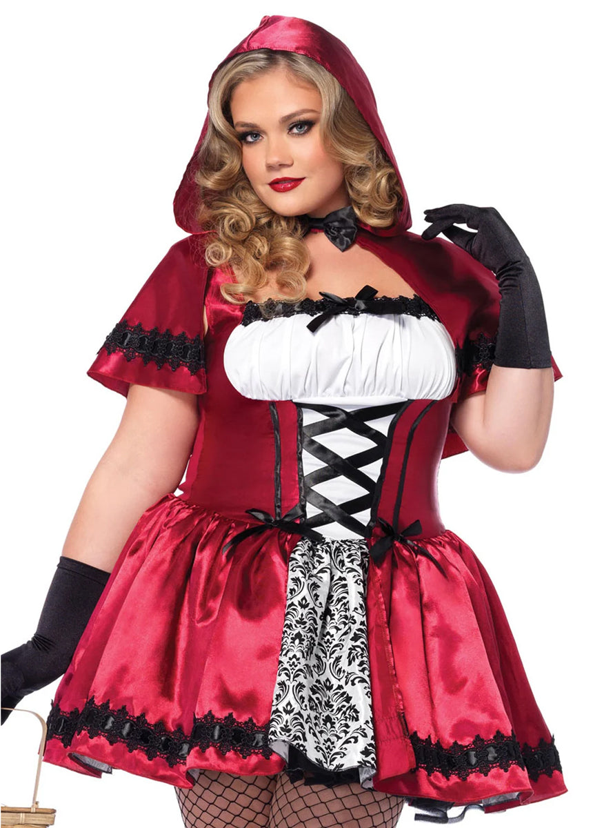 Gothic Little Red Womens Sexy Plus Size Costume