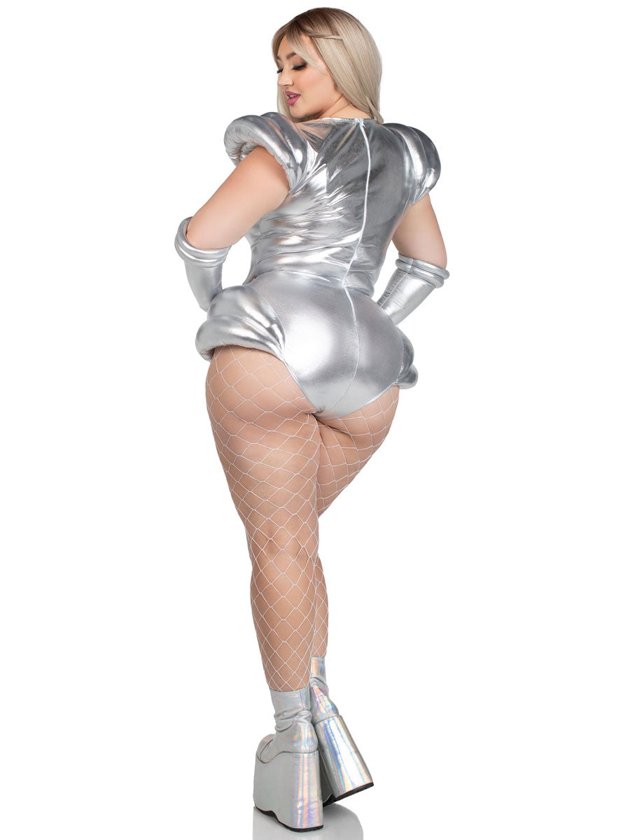 Cosmic Silver Alien Womens Sexy Plus Size Costume