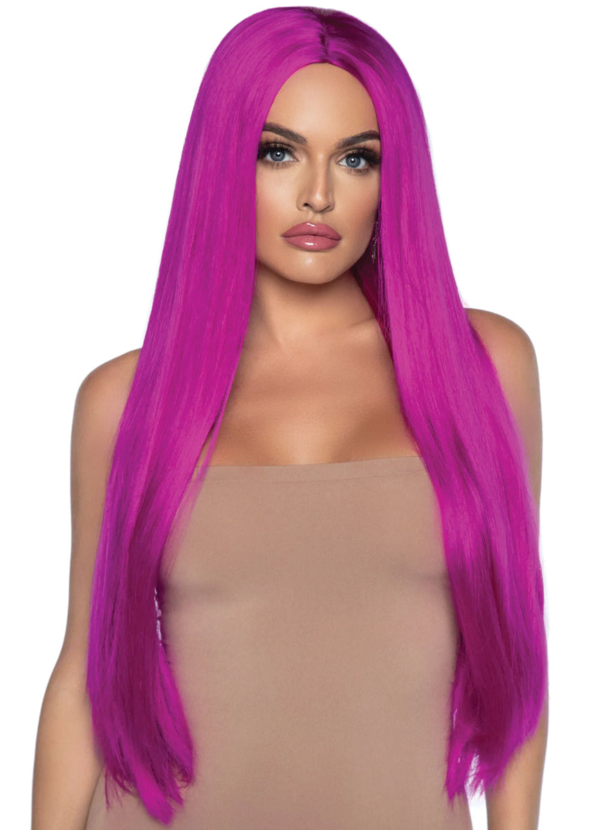 Womens Straight Long Raspberry Costume Wig Main Image